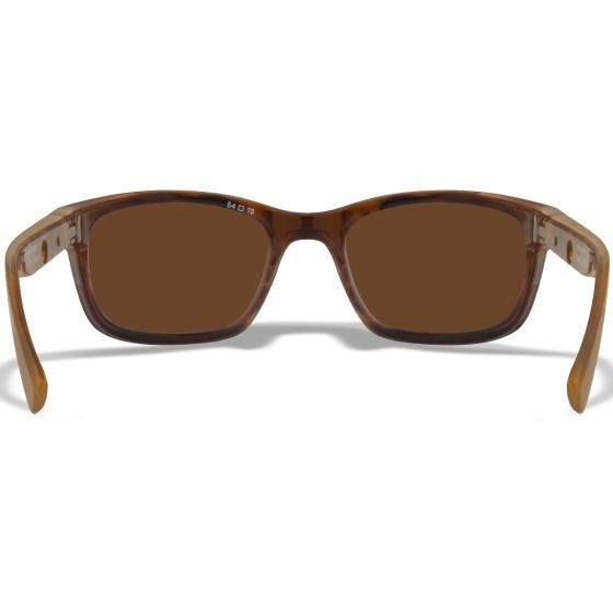 Wiley X WX Helix Silmälasit - Captivate Polarized Green Mirror Lenses / Gloss Demi Brown Frame