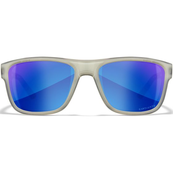 Wiley X WX Ovation Silmälasit - Captivate Polarized Blue Mirror Lenses / Matte Slate Frame