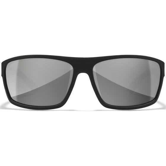 Wiley X WX Peak Silmälasit - Silver Flash Lenses / Gloss Black Frame