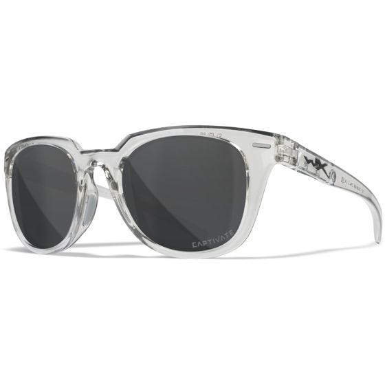 Wiley X WX Ultra Silmälasit - Captivate Polarized Grey Lenses / Gloss Crystal Light Grey Frame