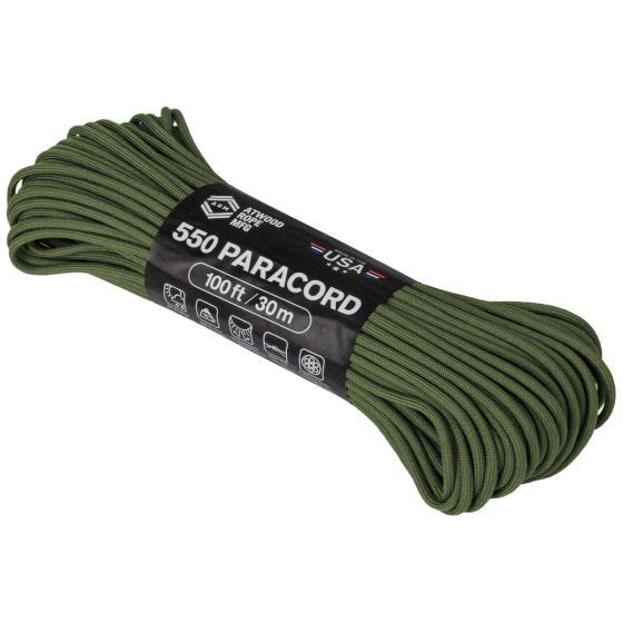 Atwood Rope 550 Paracord-naru 100 ft Olive Drab