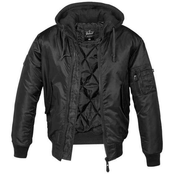 Brandit MA1 Sweat Hupullinen Takki - Musta