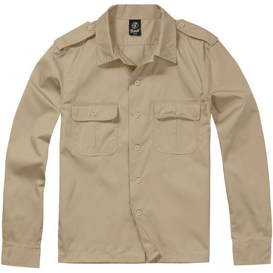 Brandit US Pitkähihainen Paita - Beige