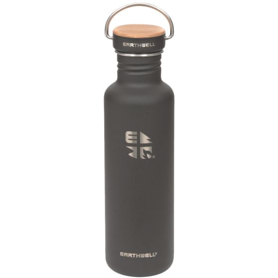 Earthwell Woodie Yksiseinäinen Pullo 800 ml Maple/Volcanic Black