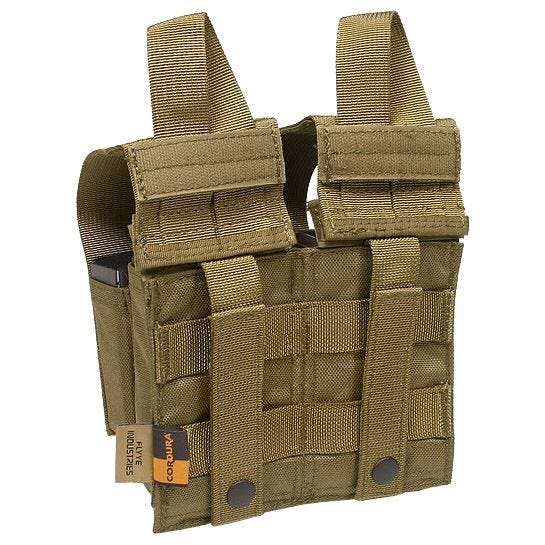Flyye Double M4/M16 + Quad Pistol Magazine Pouch MOLLE Coyote Brown