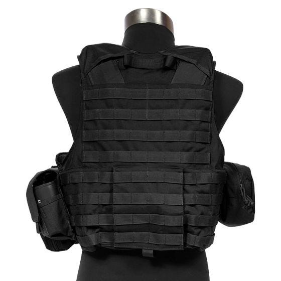 Flyye Force Recon ver. Land Taskullinen Liivi - Musta
