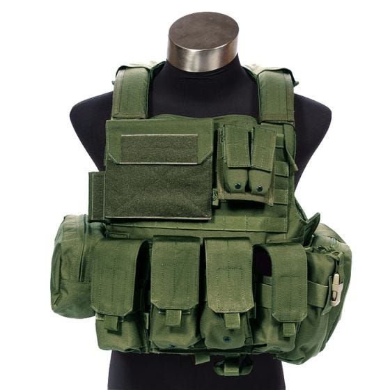 Flyye Force Recon ver. Land Taskullinen Liivi - Olive Drab