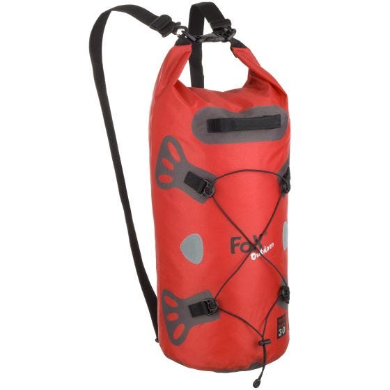 Fox Outdoor DRY PAK 30 Putkikassi Vedenpitävä - Punainen