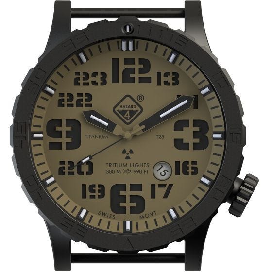 Hazard 4 Heavy Water Diver Titaani-tritiumkello Arid Green/Keltainen