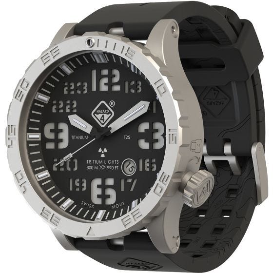 Hazard 4 Heavy Water Diver Titaani-tritiumkello Blacktie Vihreä/Keltainen