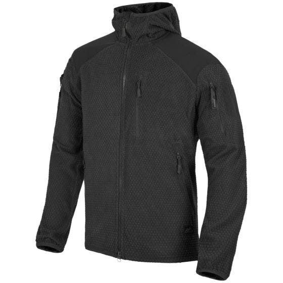 Helikon Alpha Hupparitakki Ruudukkofleece - Musta