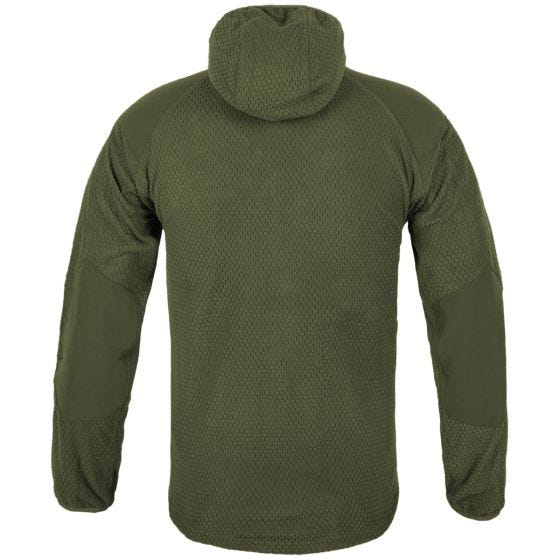 Helikon Alpha Hupparitakki Ruudukkofleece - Oliivinvihreä