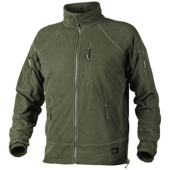 Helikon Alpha Tactical Takki Ruudukkofleece - Oliivinvihreä