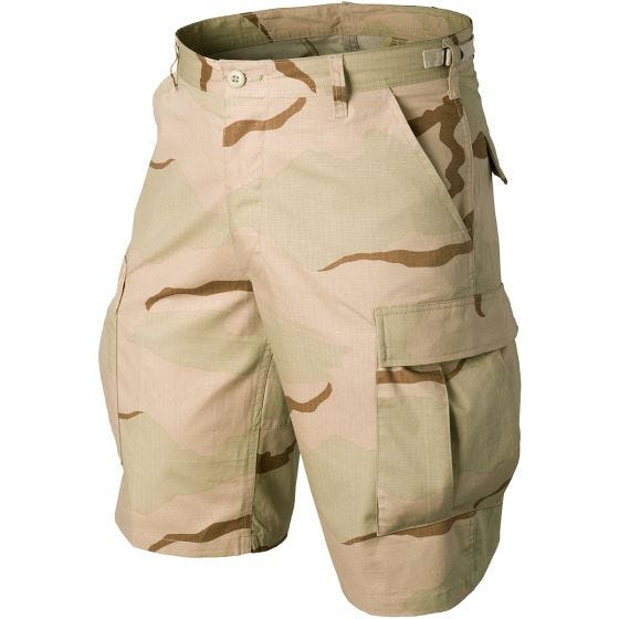 Helikon BDU Genuine Shortsit Puuvillaripstop - 3-Värinen Desert