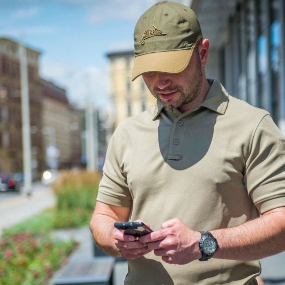 Helikon Logo Lippalakki Puuvillasekoite-ripstop Musta/Shadow Grey