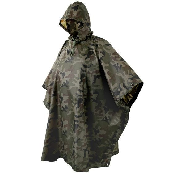 Helikon Vedenpitävä Poncho Ripstop - Polish Woodland