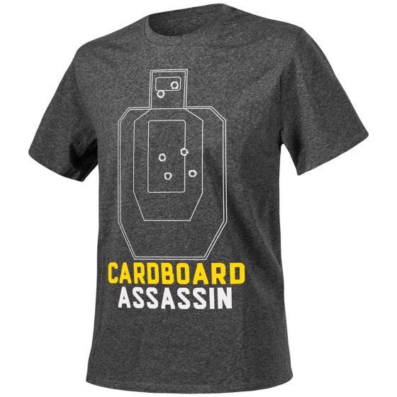 Helikon Cardboard Assassin T-paita - Melange Black-Grey