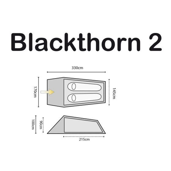 Highlander Blackthorn 2 Teltta - Hunter Green/Orange Trim