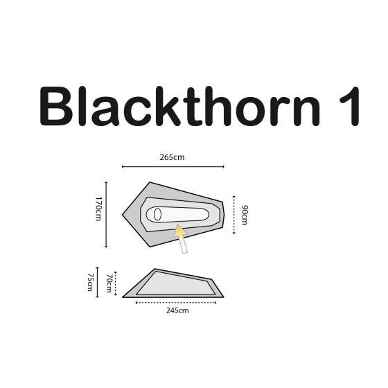 Highlander Blackthorn 1 Teltta - Hunter Green/Orange Trim