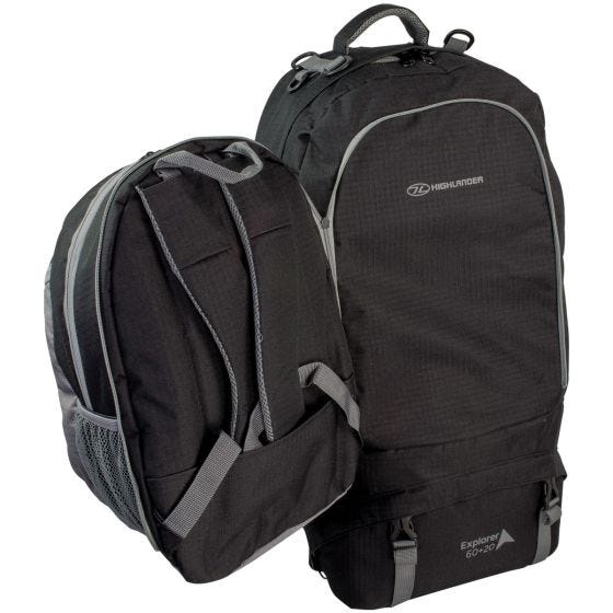 Highlander X-plorer Rinkka 60 + 20 L Musta
