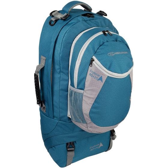 Highlander X-plorer Rinkka 80 + 20 L Sinivihreä