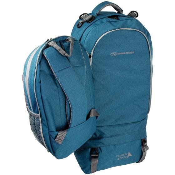 Highlander X-plorer Rinkka 80 + 20 L Sinivihreä