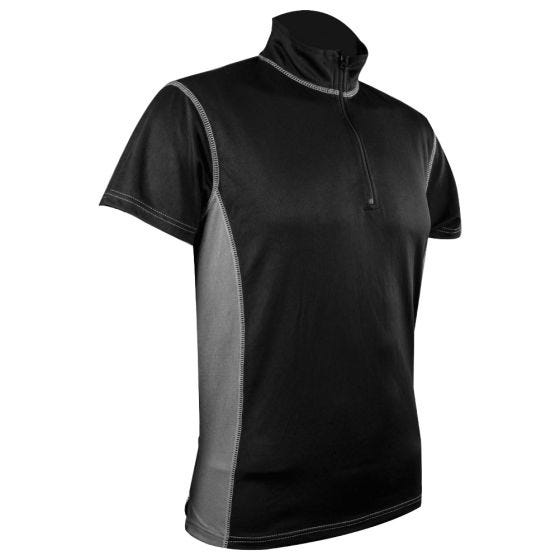 Highlander Pro Tech Vetoketjukauluspaita Miesten - Musta/Harmaa