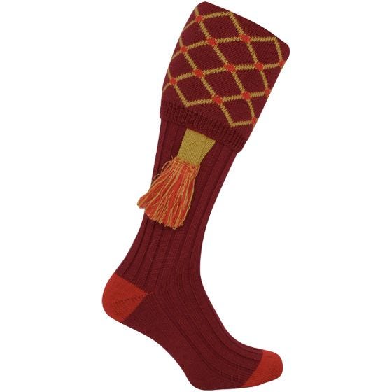 Jack Pyke Diamond Metsästyssukat Burgundy