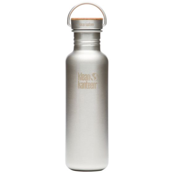 Klean Kanteen Reflect 800ml Bottle Unibody Bamboo Cap Brushed Stainless