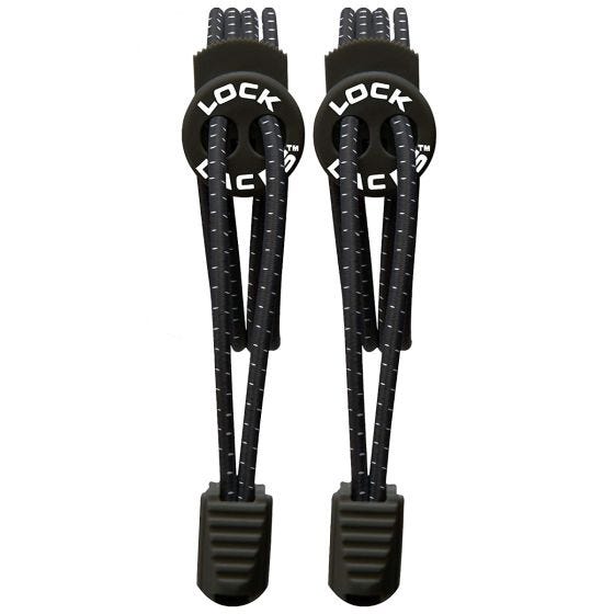 Lock Laces Elastic No Tie Kengännauhat Musta