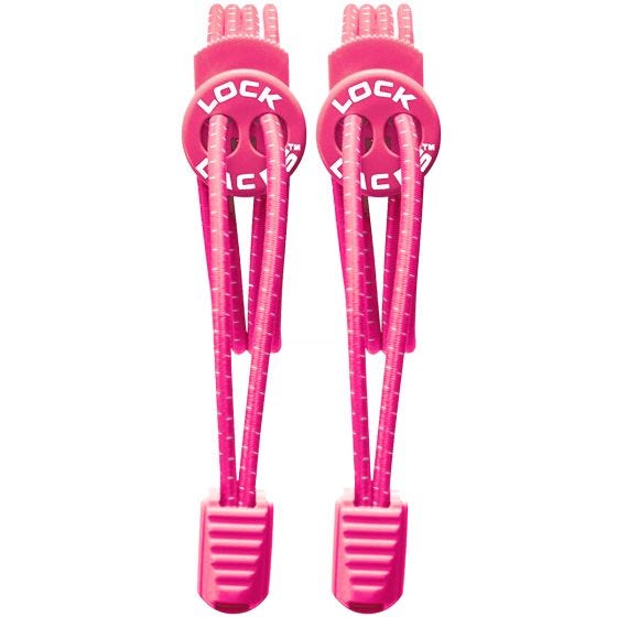 Lock Laces Elastic No Tie Kengännauhat Hot Pink