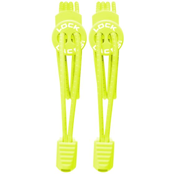 Lock Laces Elastic No Tie Kengännauhat Neon Yellow