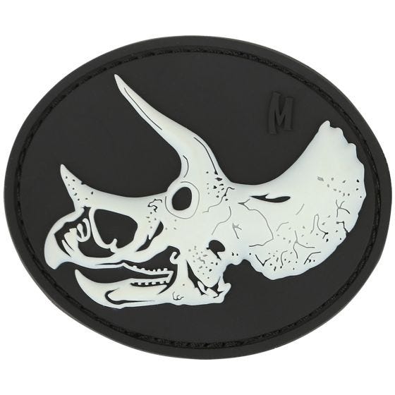Maxpedition Triceratops Skull Moraalimerkki GLOW