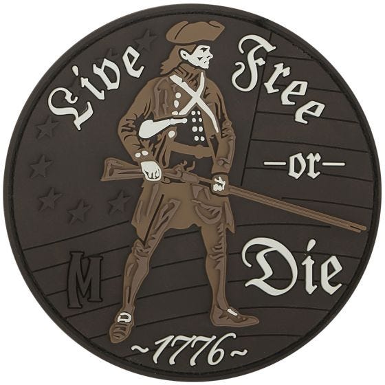 Maxpedition Live Free or Die Moraalimerkki Arid