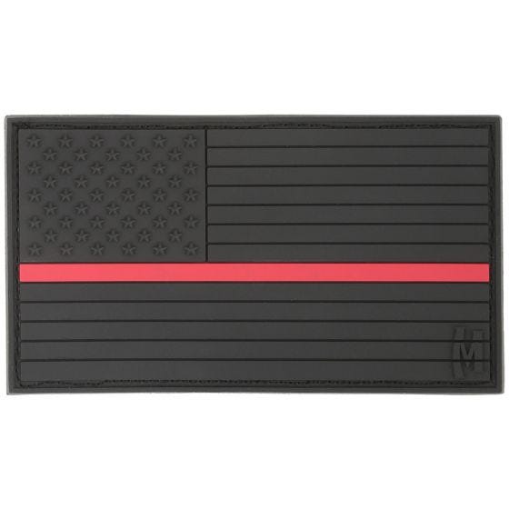 Maxpedition USA Flag Iso Moraalimerkki Firefighter Thin Red Line