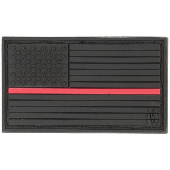 Maxpedition USA Flag Pieni Moraalimerkki Firefighter Thin Red Line