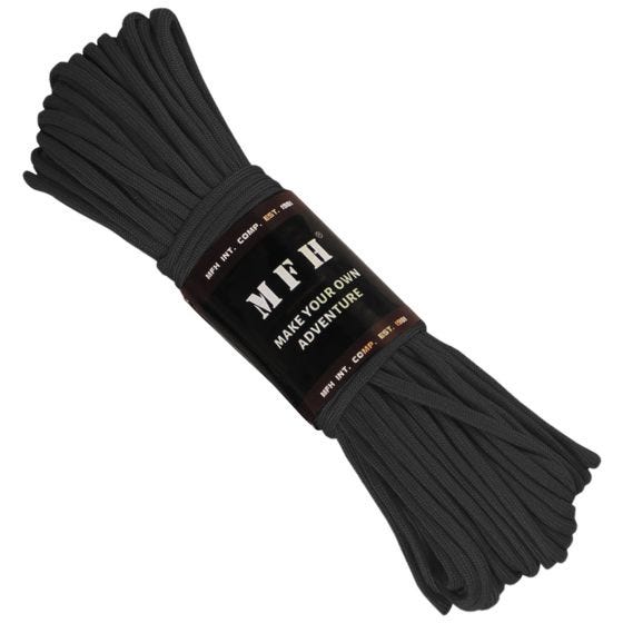 MFH Paracord-naru 100 ft Musta