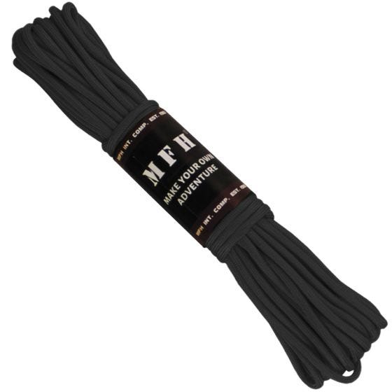 MFH Paracord-naru 50 ft Musta
