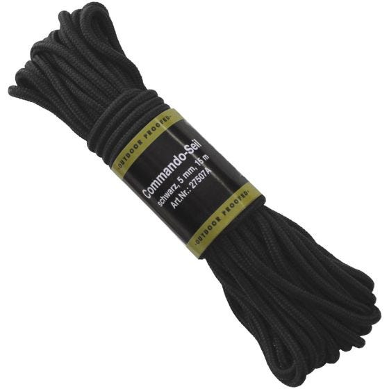 MFH Köysi 5 mm Musta