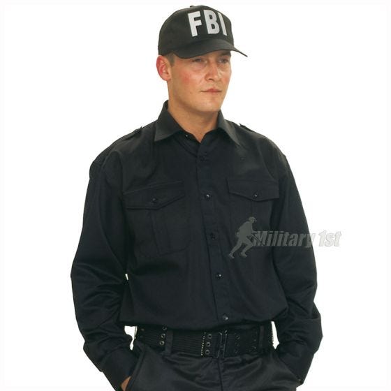 Mil-Tec FBI Baseball-lakki Muoviremmi Musta