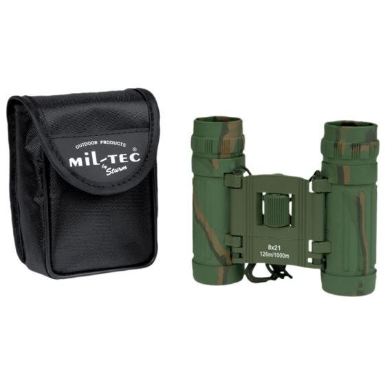 Mil-Tec Taitettavat Kiikarit 8x21 Maastokuosi