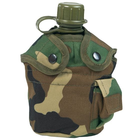 Mil-Tec US Kenttäpullo ja Kuppi Woodland