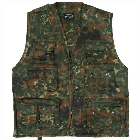 Mil-Tec Kalastusliivi - Flecktarn