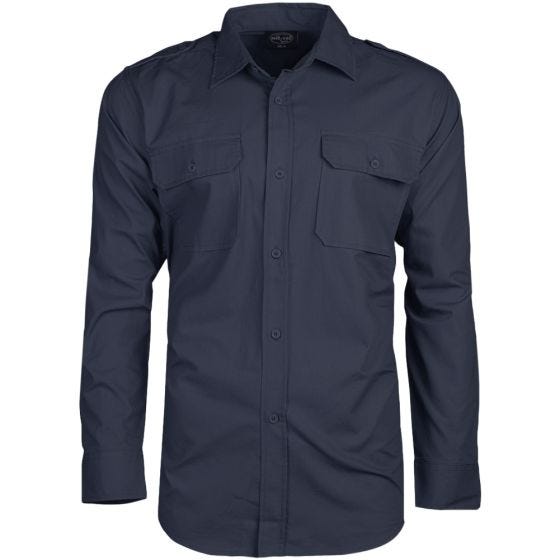 Mil-Tec Pitkähihainen Paita RipStop - Navy Blue