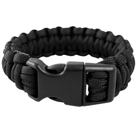 Mil-Tec Ranneke Paracord-naru 15 mm - Musta