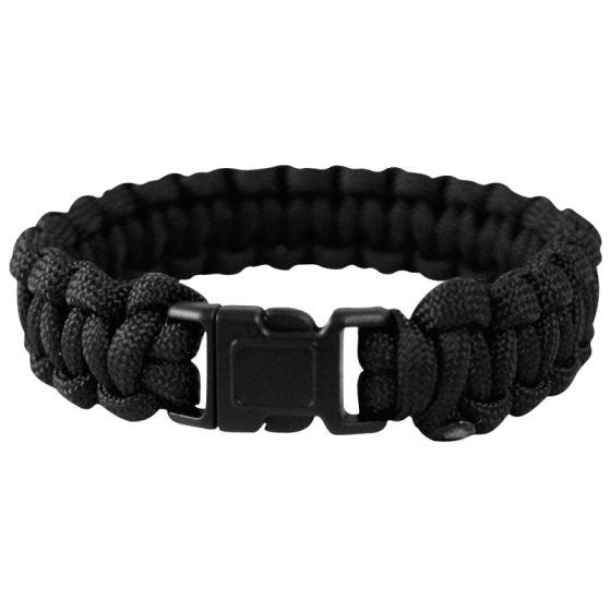 Mil-Tec Ranneke Paracord-naru 22 mm - Musta