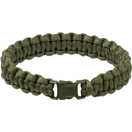 Mil-Tec Ranneke Paracord-naru 15 mm - Oliivi