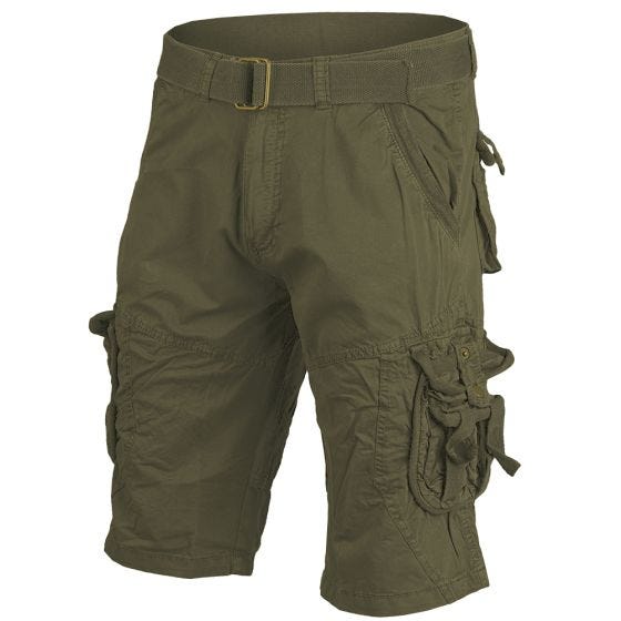 Mil-Tec Vintage Survival Shortsit - Esipesty Oliivi