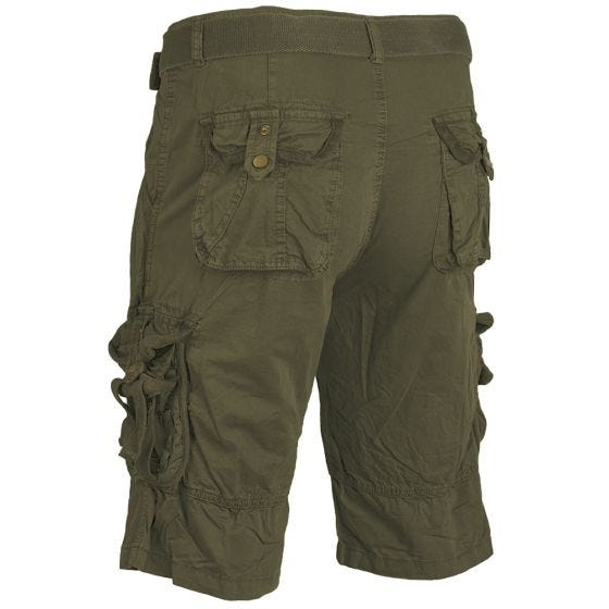 Mil-Tec Vintage Survival Shortsit - Esipesty Oliivi