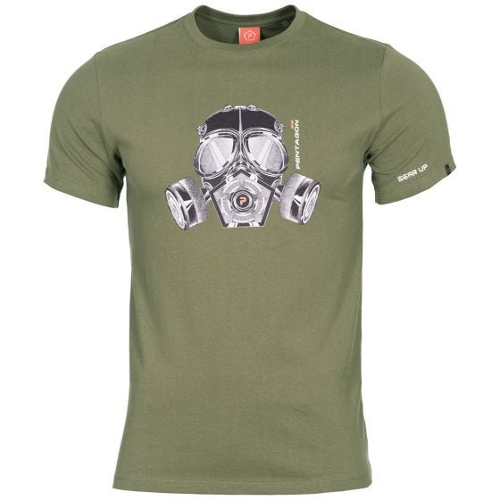 Pentagon Ageron Gas Mask T-paita Oliivi